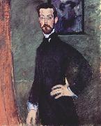 Portrat des Paul Alexanders vor gronem Hintergrund, Amedeo Modigliani